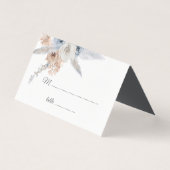 Carton de placement géométrique floral beige bleu  (Front)