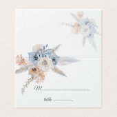 Carton de placement géométrique floral beige bleu  (Outside Unfolded)