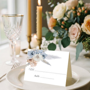 Carton de placement géométrique floral beige bleu 