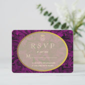Carton de réponse à une invitation de mariage Luxe (Debout devant)