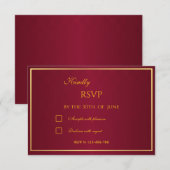 Carton de réponse Bourgogne & Or Ancienne Fortune (Devant / Derrière)