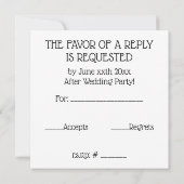 Carton de réponse cloches de mariage Invitation (Dos)