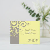 Carton de réponse correspondant au mariage en spir (Debout devant)