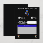 Carton de réponse de jeu vidéo rétro arcade (Devant / Derrière)