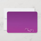 Carton de réponse de mariage Cassis Violet Élégant (Dos)