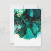 Carton de réponse de mariage de ton de bijou de ve (Dos)