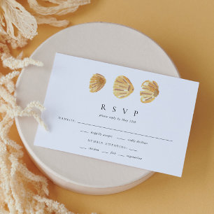 Carton de réponse de mariage élégant minimal coqui