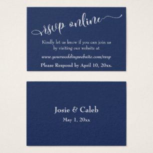 Carton de réponse de mariage en ligne Insert blanc