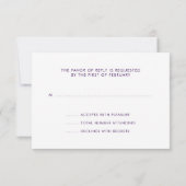 Carton de réponse en faux paillettes argentées vio (Dos)