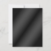 Carton de réponse en satin FAUX noir avec monogram (Dos)