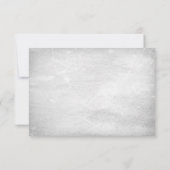 Carton de réponse florale en blanc rustique avec B (Dos)
