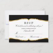 Carton de réponse pour invitation de mariage en da (Dos)