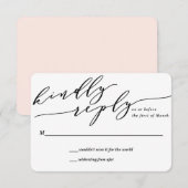 Carton de réponse pour invitation de mariage flora (Devant / Derrière)