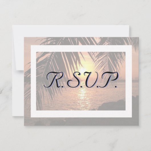 Carton de réponse pour invitation de mariage sur l (Devant)