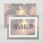 Carton de réponse pour invitation de mariage sur l (Devant / Derrière)