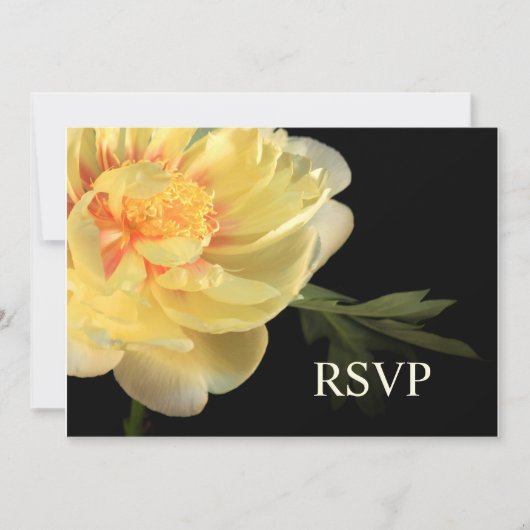 Carton de réponse RSVP Invitations de mariage Fleu (Devant)