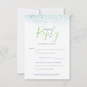 Carton de réponse RSVP mariage art abstrait modern