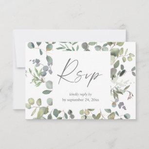 Carton de réponse RSVP pour le repas avec Rustic E