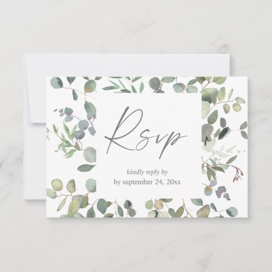Carton de réponse RSVP pour le repas avec Rustic E (Devant)