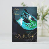 Carton de RSVP pour Masque de Mascarade Tourbillon (Debout devant)