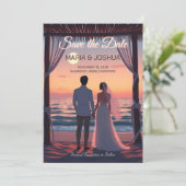 Carton de Save the Date Style Studio Ghibli (Debout devant)