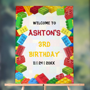 Carton d'invitation d'anniversaire Blocs de constr
