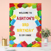 Carton d'invitation d'anniversaire Blocs de constr (Mariage)
