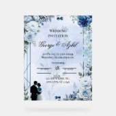 Carton d'invitation de mariage botanique de luxe (Recto)