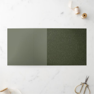 Carton d'invitation triple Moss Green – Personnali