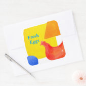 Carton d'oeuf frais Étiquette Couleurs primaires b (Enveloppe)