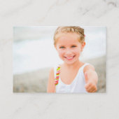 Carton Elephant Profil d'enfant Photo Carte d'appe (Dos)