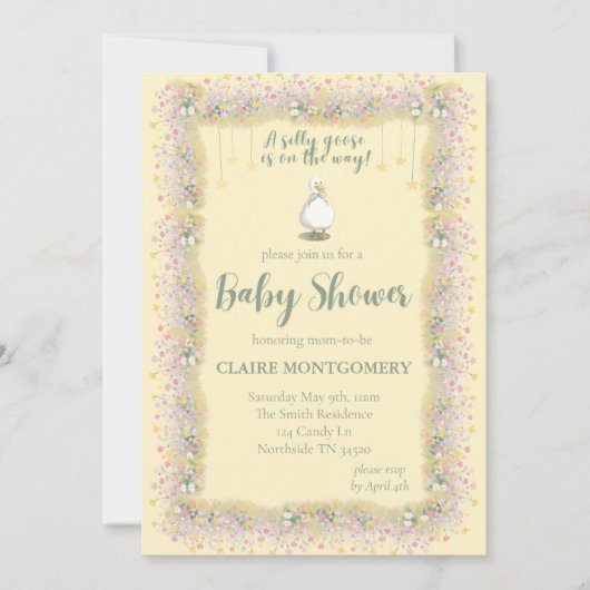 Carton Faire-part de Baby Shower (Devant)