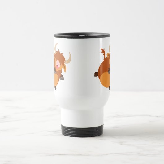 Carton flottant mignon Highland Cow Commuter Mug (Centre)