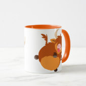 Carton flottant mignon Highland Cow Mug (Devant droit)