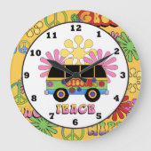 Carton Hippie amusant horloge murale (Recto)