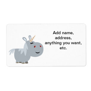 Carton inscrutable mignon Unicorn Étiquette de liv