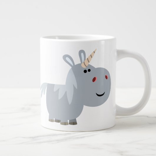 Carton inscrutable mignon Unicorn Jumbo Mug (Droite)