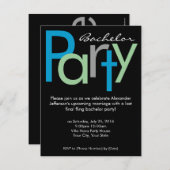 Carton Invitation de l'Enterrement de Vie de Garço (Devant / Derrière)