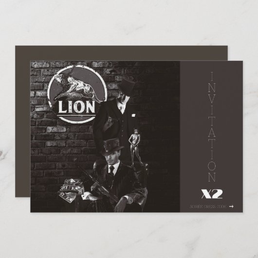 CARTON INVITATION ORIGIN X2 DRESS CODE PROHIBITION (Devant / Derrière)
