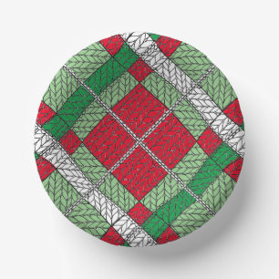 Carton JACQUARD DE VACANCES KNIT 7" Bols en papier