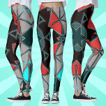 Carton Mandala bleu rouge et noir<br><div class="desc">Ce mannequin funky est habillé de bleu,  rouge et noir dans un style de dessin animé. Des visuels géométriques trippy pour l'hippie moderne ou amoureux de couleurs vibrantes!</div>
