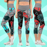 Carton Mandala bleu rouge et noir<br><div class="desc">Ce mannequin funky est habillé de bleu,  rouge et noir dans un style de dessin animé. Des visuels géométriques trippy pour l'hippie moderne ou amoureux de couleurs vibrantes!</div>