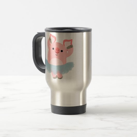 Carton mignon Ballerina Pig Commuter Mug (Devant gauche)