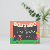 Carton mignon Bienvenue Sur Carte Postale Première (Debout devant)