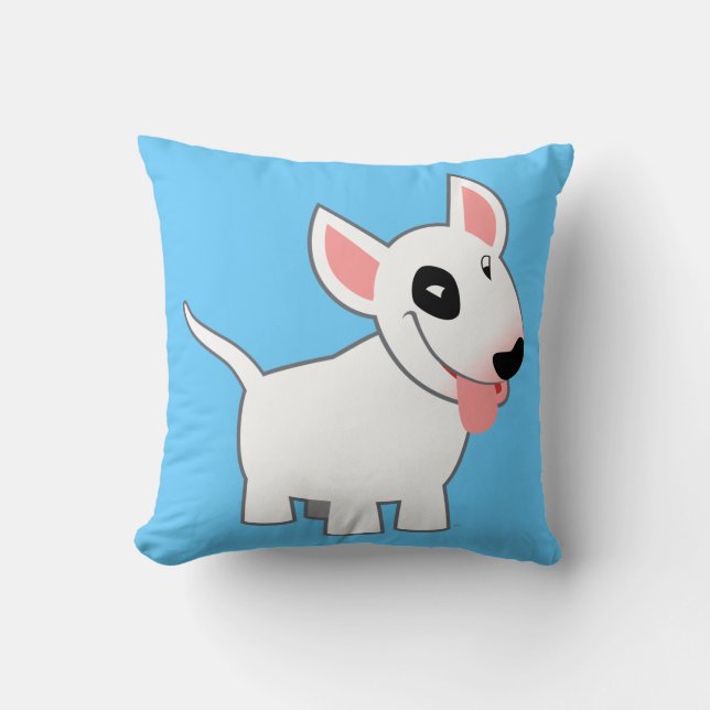 Carton mignon Bull Terrier Coussin (Recto)