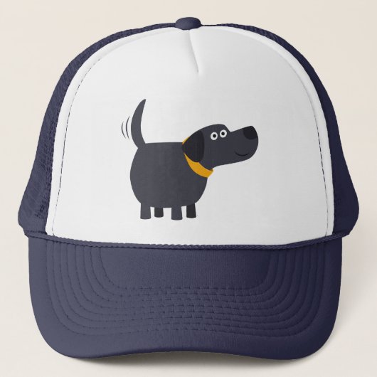 Carton mignon Casquette du Labrador noir (Devant)