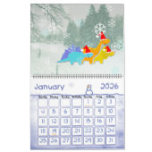 Carton mignon Dinosaures Calendrier pour enfants (Jan 2026)