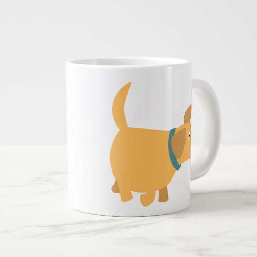 Carton mignon Jaune Labrador Jumbo Mug (Devant droit)