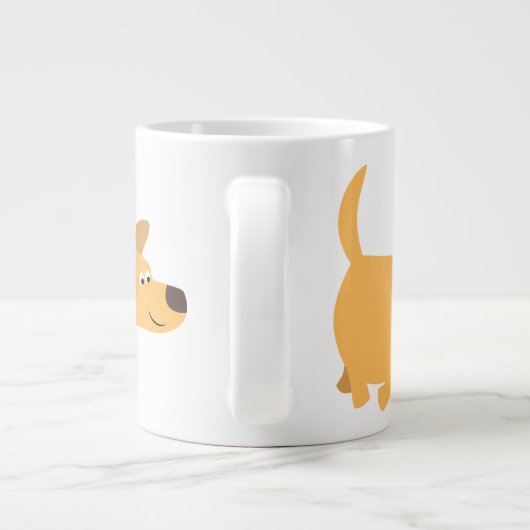 Carton mignon Jaune Labrador Jumbo Mug (Dos)