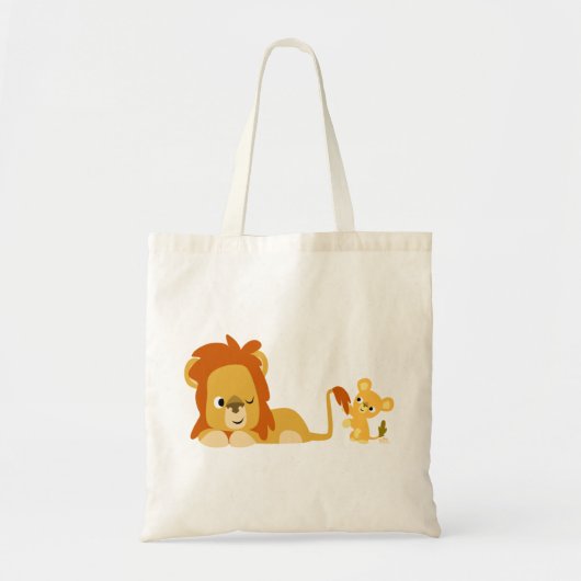 Carton mignon Lion Papa et sac de bébé (Devant)